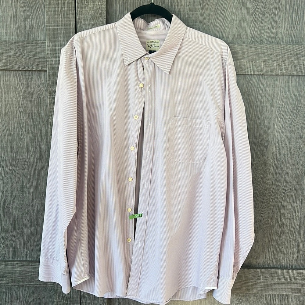J. Crew Men's Casual Button Down Shirt - Light Pink